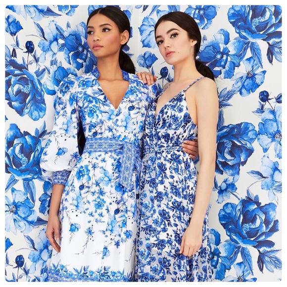 ALICE + OLIVIA Samantha Belted Floral Maxi Dress - Picture 9 of 12